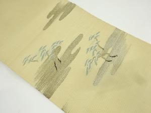 アンティーク　絽ヱ霞に松模様織り出し丸帯（材料）